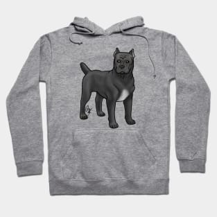 Dog - Cane Corso - Cropped Black Hoodie